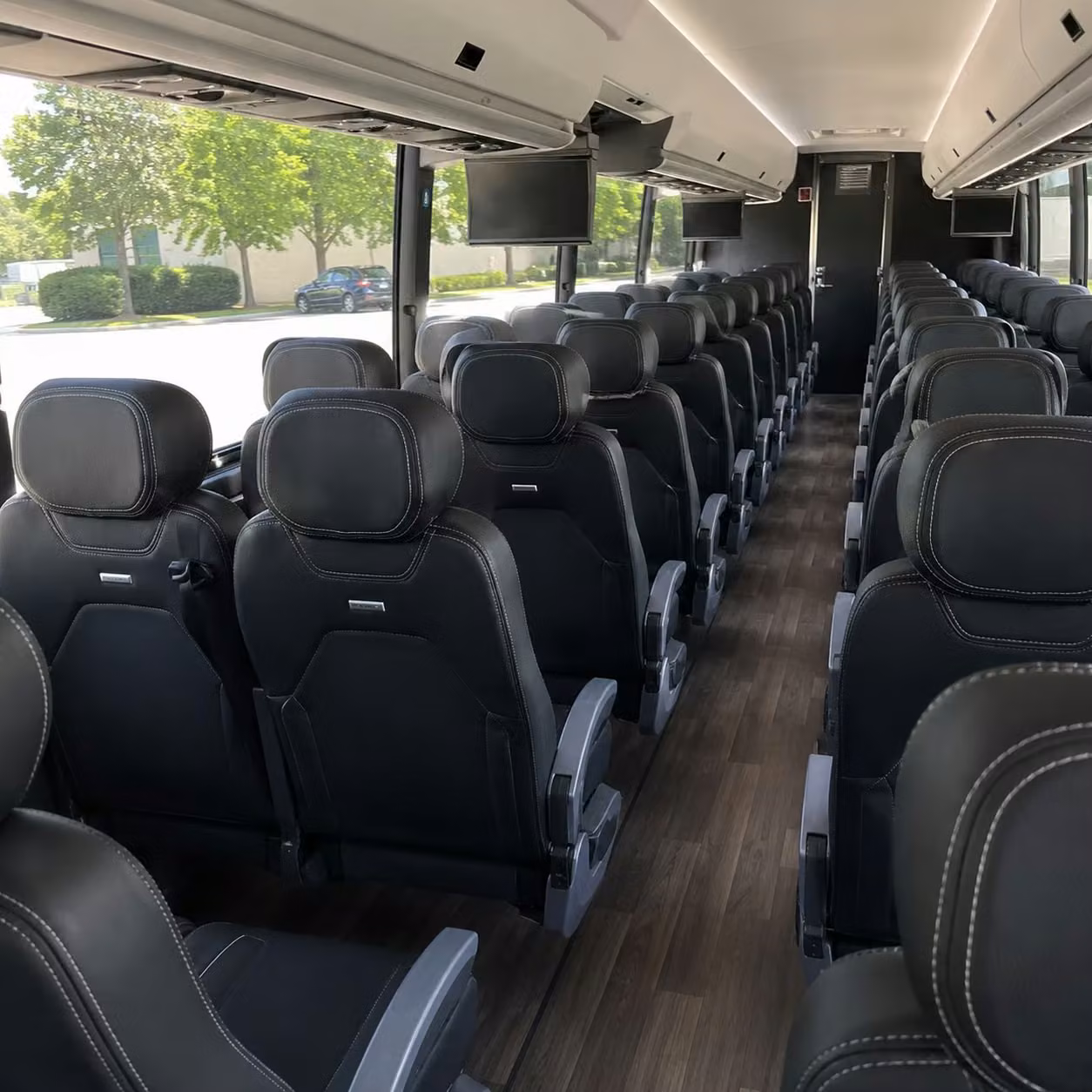 56 passenger charter bus interior